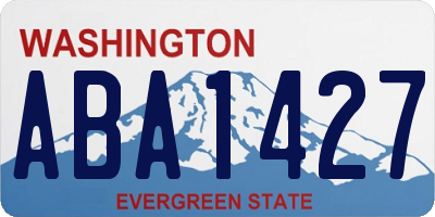 WA license plate ABA1427