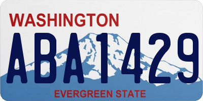 WA license plate ABA1429