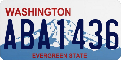 WA license plate ABA1436