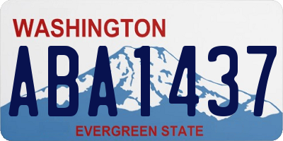 WA license plate ABA1437