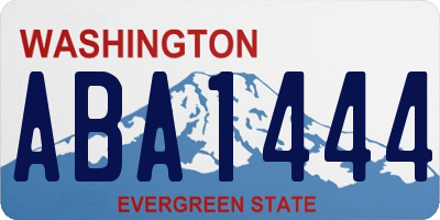 WA license plate ABA1444
