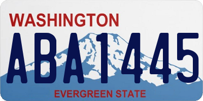 WA license plate ABA1445