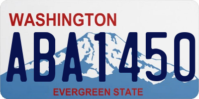 WA license plate ABA1450