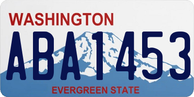 WA license plate ABA1453