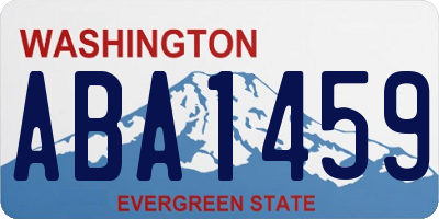 WA license plate ABA1459