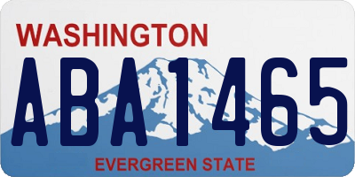 WA license plate ABA1465