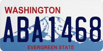 WA license plate ABA1468