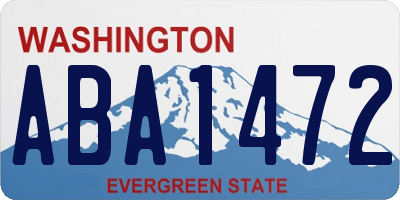 WA license plate ABA1472