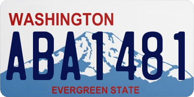 WA license plate ABA1481