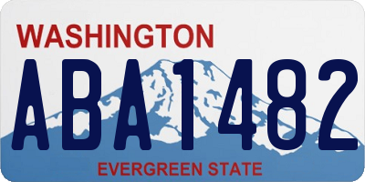 WA license plate ABA1482