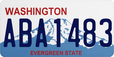 WA license plate ABA1483