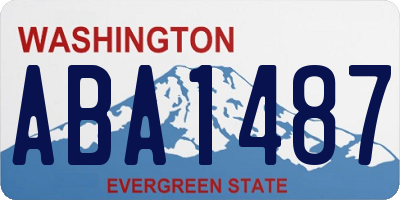 WA license plate ABA1487