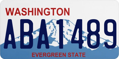 WA license plate ABA1489