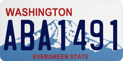 WA license plate ABA1491