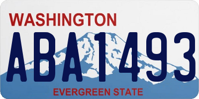 WA license plate ABA1493