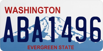 WA license plate ABA1496