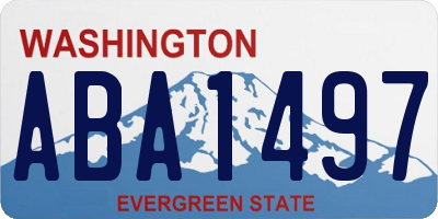 WA license plate ABA1497