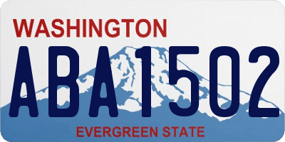 WA license plate ABA1502