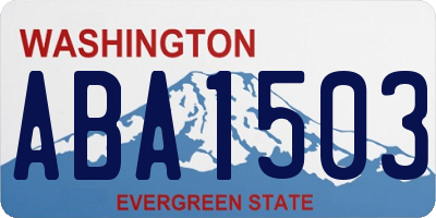 WA license plate ABA1503