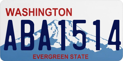 WA license plate ABA1514