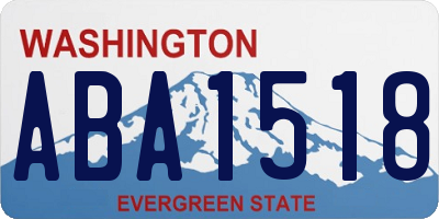 WA license plate ABA1518