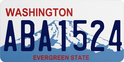 WA license plate ABA1524