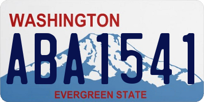 WA license plate ABA1541