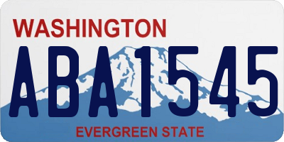 WA license plate ABA1545