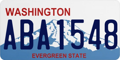 WA license plate ABA1548