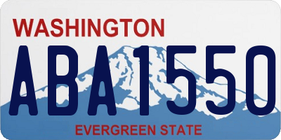 WA license plate ABA1550