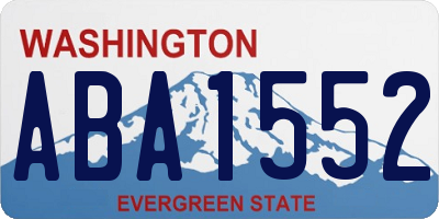 WA license plate ABA1552