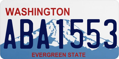 WA license plate ABA1553