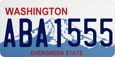 WA license plate ABA1555