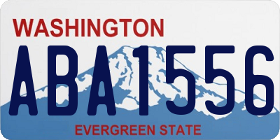 WA license plate ABA1556