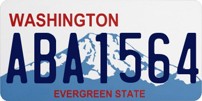 WA license plate ABA1564