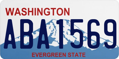 WA license plate ABA1569