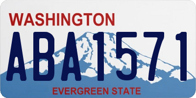 WA license plate ABA1571
