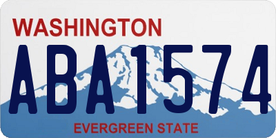 WA license plate ABA1574