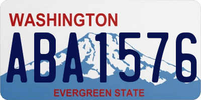 WA license plate ABA1576