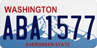 WA license plate ABA1577