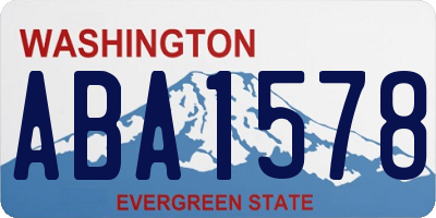 WA license plate ABA1578