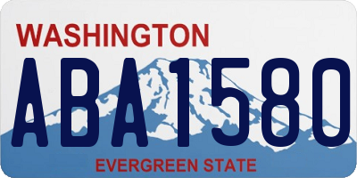 WA license plate ABA1580