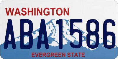 WA license plate ABA1586