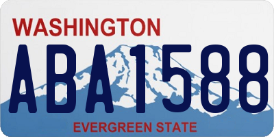 WA license plate ABA1588