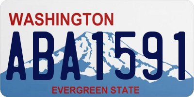 WA license plate ABA1591
