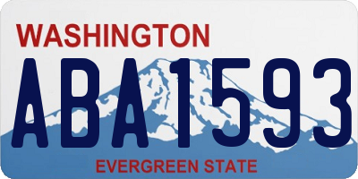 WA license plate ABA1593