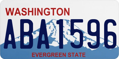 WA license plate ABA1596