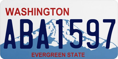 WA license plate ABA1597