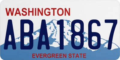 WA license plate ABA1867