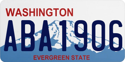 WA license plate ABA1906
